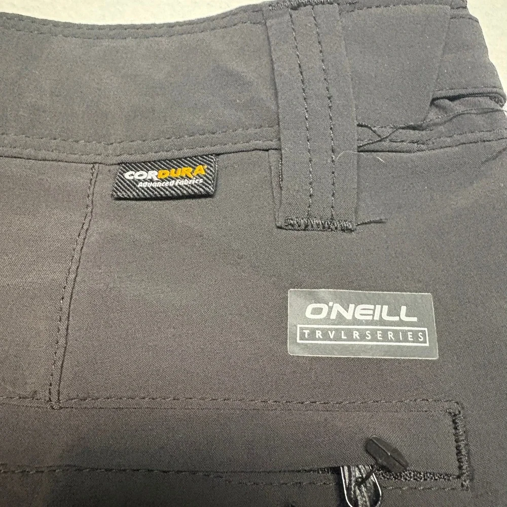 O'Neill TRVLR Series Hybrid Shorts 33 Charcoal Grey Cordura Stretch Relaxed Fit